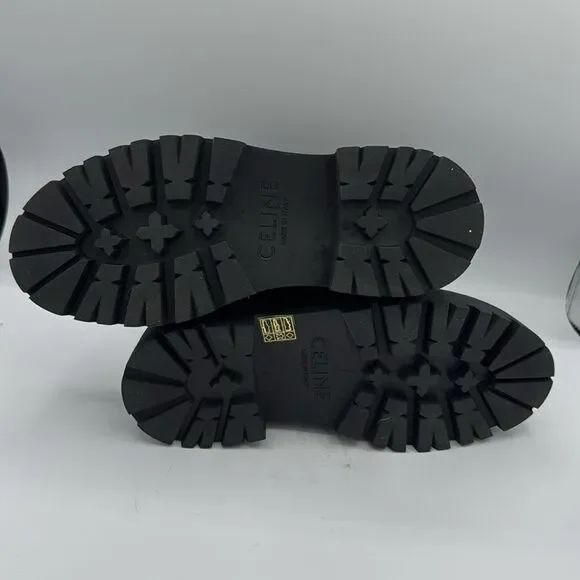 New Celine BULKY Sequined Strap-Up Combat Boot Size 39 US Size 9 - Picture 9 of 12